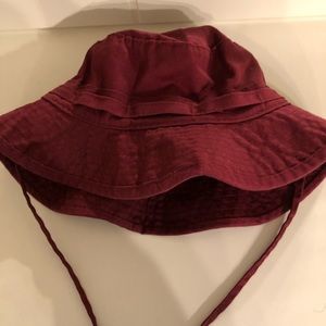 Red Bucket Hat with Adjustable Chin String/ Strap